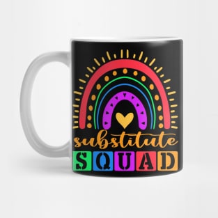 Teacher Rainbow Lover Back To School Sub Squad Mug